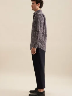 Seidensticker Hemden<Herren Business Hemd - Regular Langarm braun gemustert