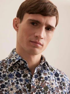 Seidensticker Hemden<Herren Business Hemd - Regular Langarm braun gemustert