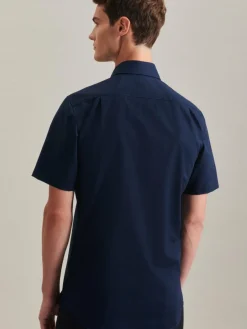 Seidensticker Hemden<Herren Business Hemd - Regular Kurzarm blau uni