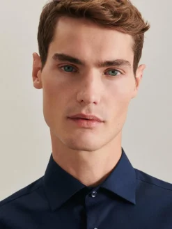 Seidensticker Hemden<Herren Business Hemd - Regular Kurzarm blau uni