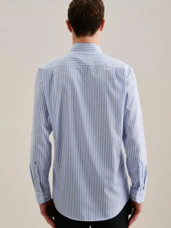 Seidensticker Hemden<Herren Business Hemd - Regular 1/1 blau gestreift