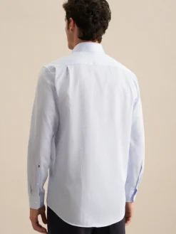 Seidensticker Hemden<Herren Business Hemd - Regular 1/1 hellblau gestreift