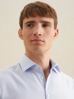 Seidensticker Hemden<Herren Business Hemd - Shaped Langarm hellblau uni