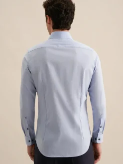 Seidensticker Hemden<Herren Business Hemd - Shaped 1/1 hellblau uni