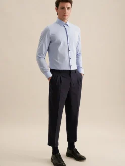 Seidensticker Hemden<Herren Business Hemd - Shaped 1/1 hellblau uni