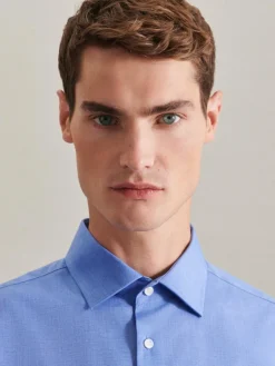 Seidensticker Hemden<Herren Business Hemd - Shaped 1/1 blau uni