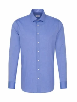 Seidensticker Hemden<Herren Business Hemd - Shaped 1/1 blau uni