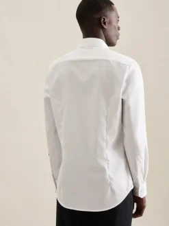 Seidensticker Hemden<Herren Business Hemd - Shaped 1/1 Extra lang weiß uni