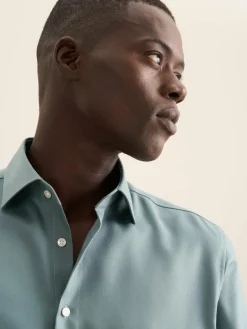 Seidensticker Hemden<Herren Business Hemd - Shaped Langarm grün uni