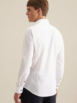 Seidensticker Hemden<Herren Business Hemd - Shaped 1/1 weiß uni