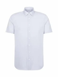 Seidensticker Hemden<Herren Business Hemd - Shaped Kurzarm blau uni