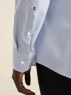 Seidensticker Hemden<Herren Business Hemd - Shaped Langarm hellblau strukturiert