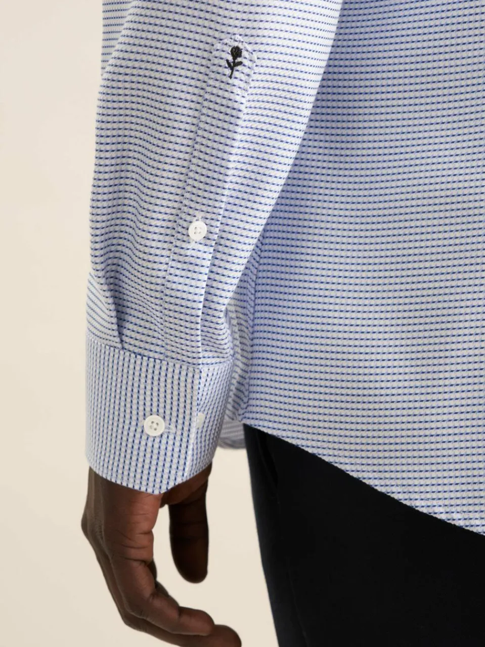 Seidensticker Hemden<Herren Business Hemd - Shaped Langarm hellblau strukturiert