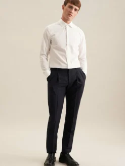 Seidensticker Hemden<Herren Business Hemd - Slim Langarm ecru uni