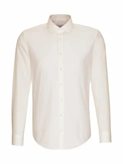Seidensticker Hemden<Herren Business Hemd - Slim Langarm ecru uni