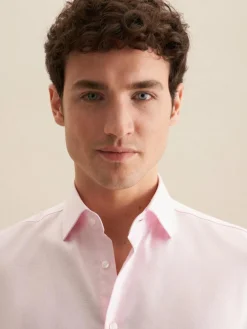 Seidensticker Hemden<Herren Business Hemd - Slim 1/1 rosa strukturiert