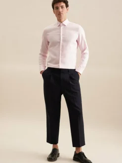 Seidensticker Hemden<Herren Business Hemd - Slim 1/1 rosa strukturiert