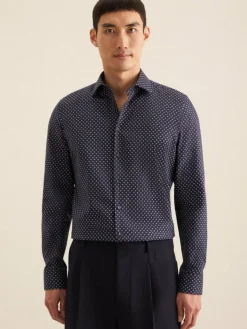 Seidensticker Hemden<Herren Business Hemd - Slim Extra langer Arm blau bedruckt