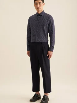 Seidensticker Hemden<Herren Business Hemd - Slim Extra langer Arm blau bedruckt