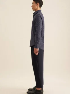 Seidensticker Hemden<Herren Business Hemd - Slim Extra langer Arm blau bedruckt