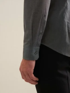 Seidensticker Hemden<Herren Business Hemd - Slim 1/1 grau uni