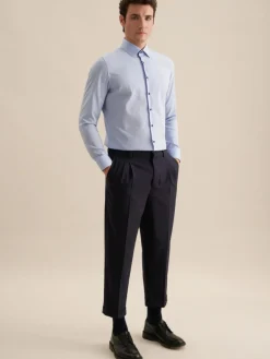 Seidensticker Hemden<Herren Business Hemd - Slim 1/1 Extra lang blau uni