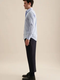 Seidensticker Hemden<Herren Business Hemd - Slim 1/1 Extra lang blau uni