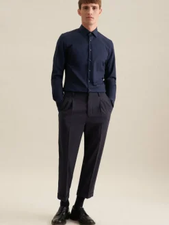 Seidensticker Hemden<Herren Business Hemd - Slim 1/1 Extra lang blau uni