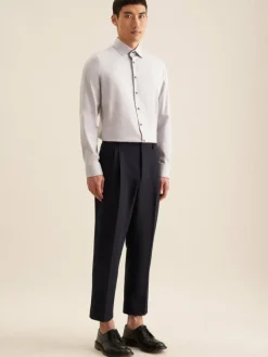 Seidensticker Hemden<Herren Business Hemd - Slim Langarm grau uni