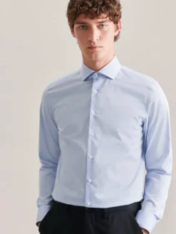 Seidensticker Hemden<Herren Business Hemd - Slim 1/1 hellblau uni