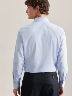Seidensticker Hemden<Herren Business Hemd - Slim 1/1 hellblau uni