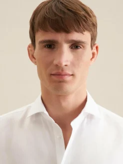 Seidensticker Hemden<Herren Business Hemd - Slim Langarm weiß uni