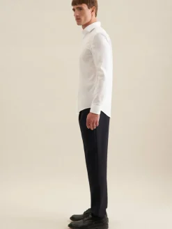 Seidensticker Hemden<Herren Business Hemd - Slim Langarm weiß uni
