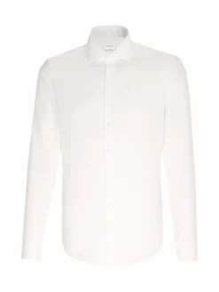 Seidensticker Hemden<Herren Business Hemd - Slim Langarm weiß uni