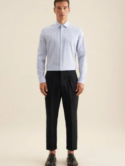 Seidensticker Hemden<Herren Business Hemd - Slim 1/1 blau gestreift