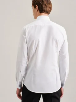 Seidensticker Hemden<Herren Business Hemd - Slim Langarm weiß uni