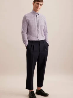 Seidensticker Hemden<Herren Business Hemd - Slim 1/1 flieder bedruckt