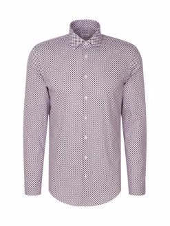 Seidensticker Hemden<Herren Business Hemd - Slim 1/1 flieder bedruckt