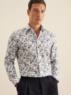 Seidensticker Hemden<Herren Business Hemd - Slim 1/1 orange bedruckt