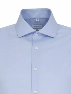 Seidensticker Hemden<Herren Business Hemd - Slim Langarm blau uni