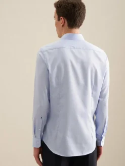 Seidensticker Hemden<Herren Business Hemd - Slim 1/1 Extra lang hellblau uni
