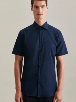 Herren Seidensticker Hemden>Herren Business Hemd - Slim Kurzarm