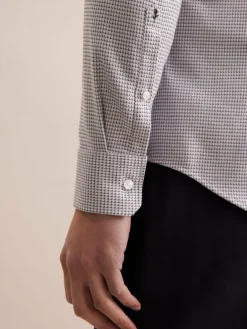 Seidensticker Hemden<Herren Business Hemd - Slim 1/1 grau strukturiert