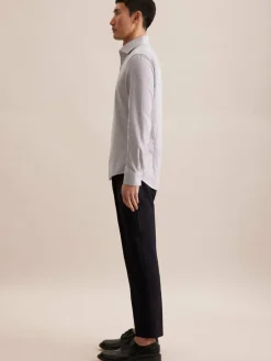 Seidensticker Hemden<Herren Business Hemd - Slim 1/1 grau strukturiert