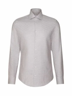 Seidensticker Hemden<Herren Business Hemd - Slim 1/1 grau strukturiert