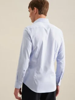 Seidensticker Hemden<Herren Business Hemd - Slim 1/1 blau uni