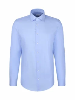 Seidensticker Hemden<Herren Business Hemd - Slim 1/1 blau uni