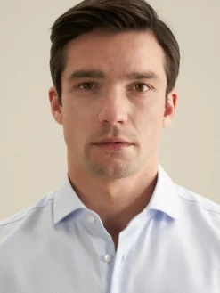 Seidensticker Hemden<Herren Business Hemd - X-Slim 1/1 hellblau strukturiert