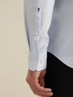 Seidensticker Hemden<Herren Business Hemd - X-Slim 1/1 hellblau strukturiert