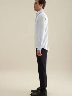 Seidensticker Hemden<Herren Business Hemd - X-Slim 1/1 hellblau strukturiert